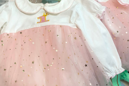First Birthday Princess Dress - Short and Long Sleeve available