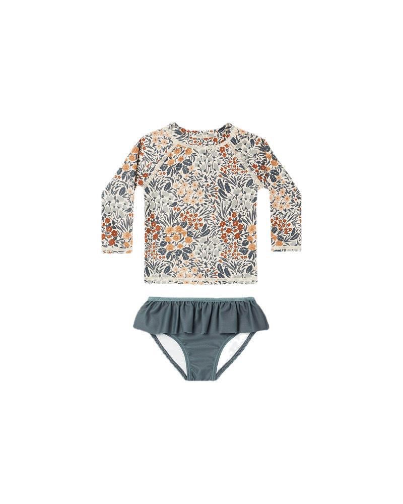 Summertime Collection 2 piece girls rash suits