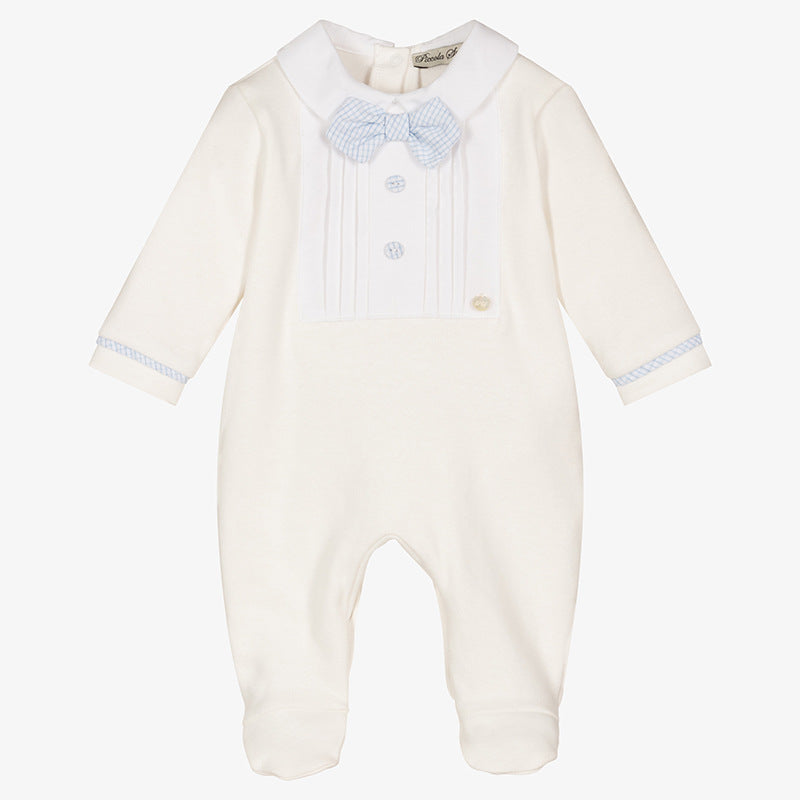 Tyler’s White Velour Winter Occasion Romper