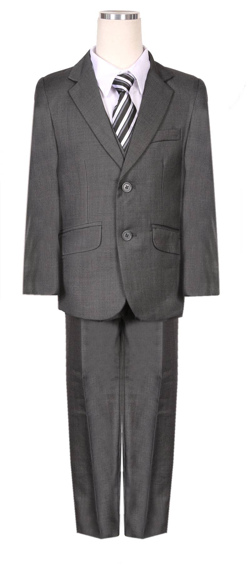 Boys Navy 2 Button Suit Five Piece Suit