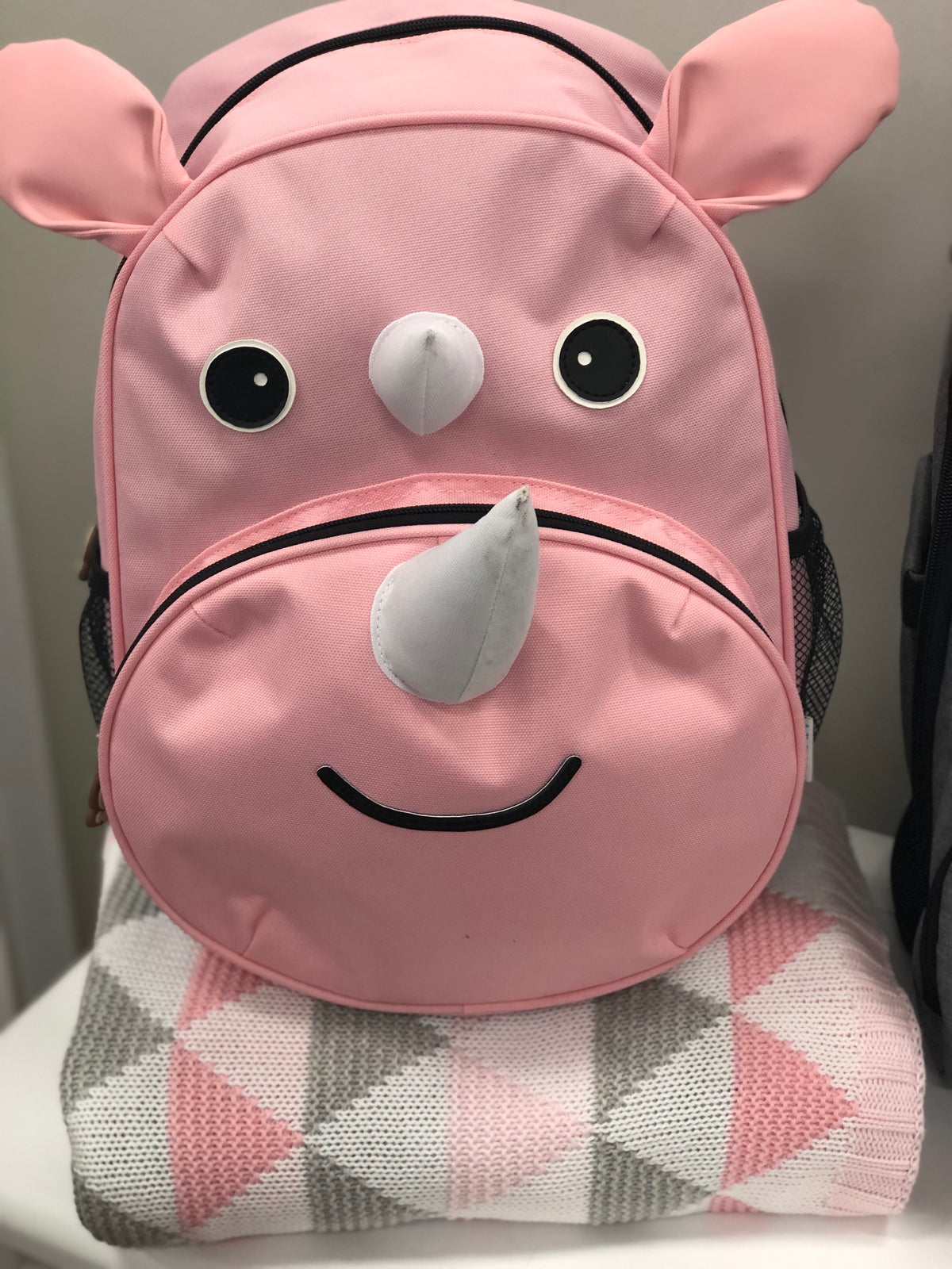 BibiPals Pink Rhino Large Back Pack