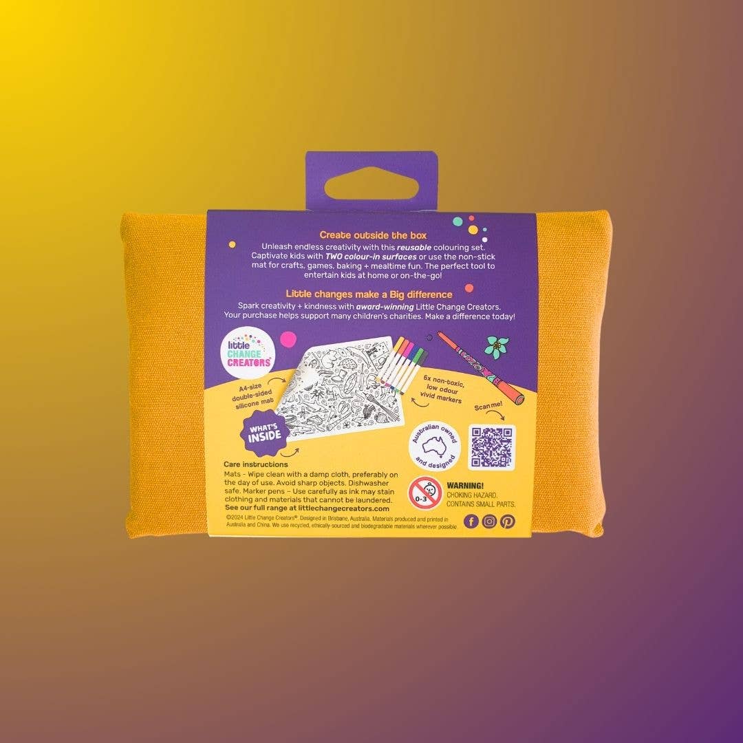 G’DAY! Pocket Reusable Colouring Mat