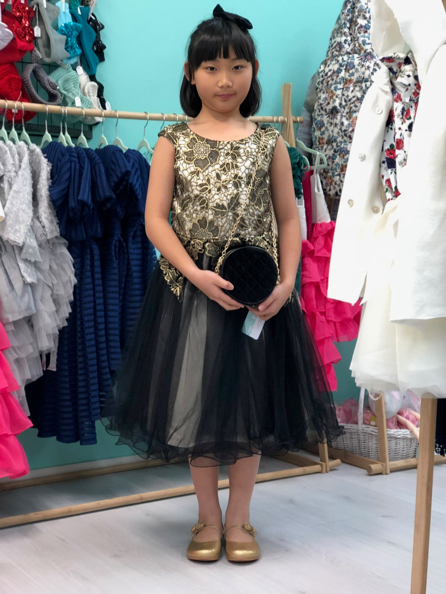 Mary’s Black & Gold Dress