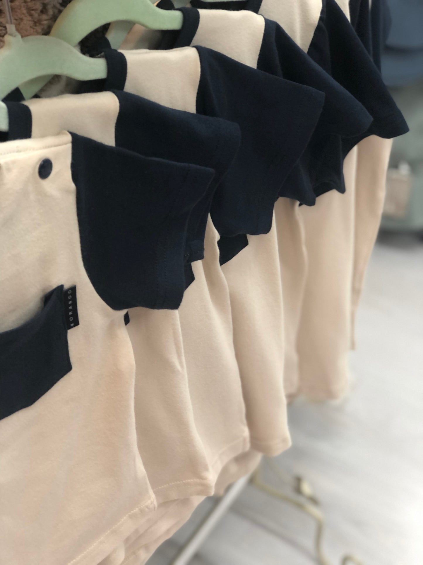 Korango Colour Block Tee's - Tapioca & Grey