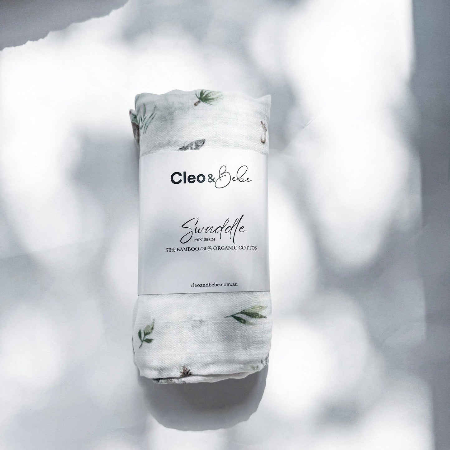 Luxurious Bamboo Cotton Baby Muslin Wrap - Bunny Love