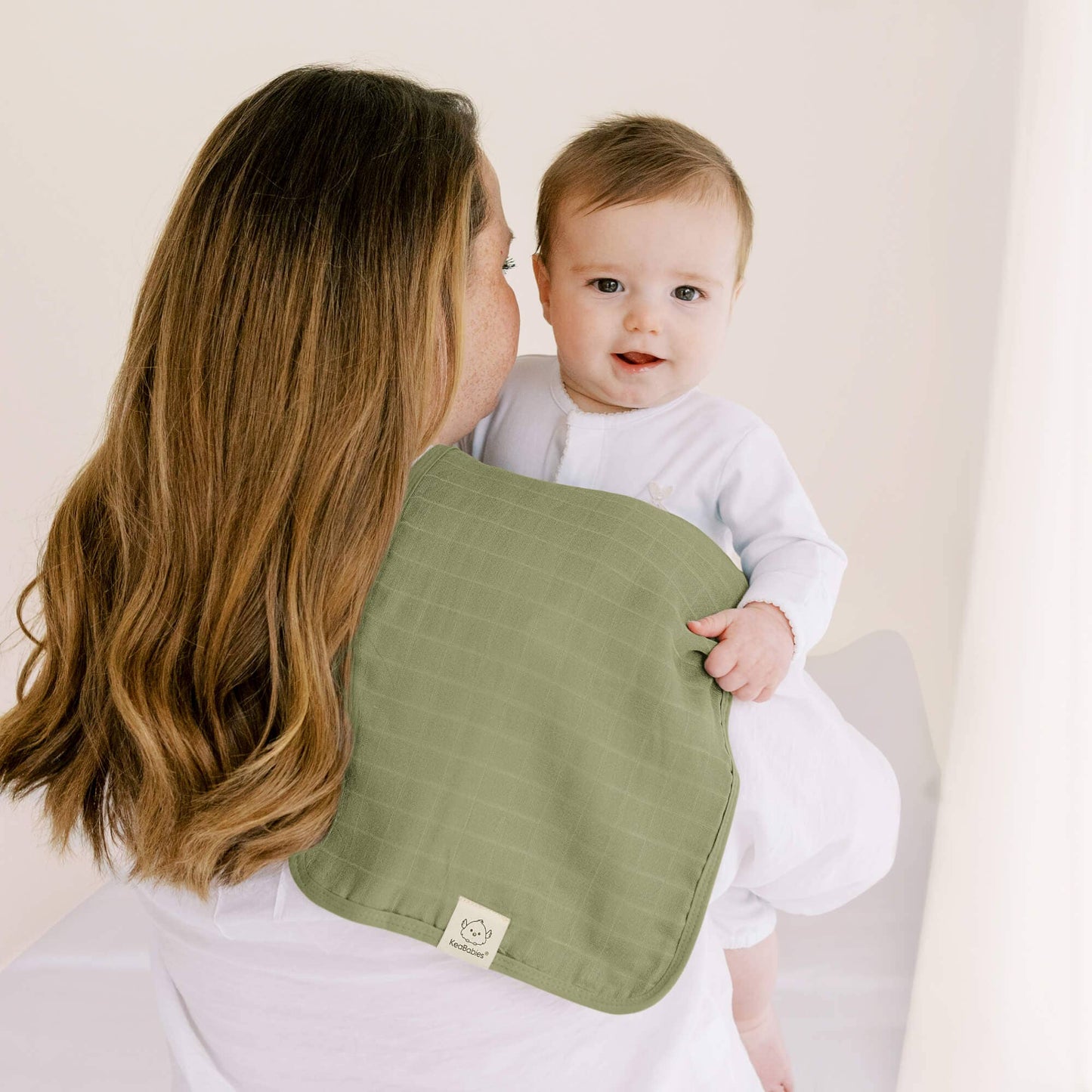 KeaBabies 5pk Lumi Muslin Burp Cloths