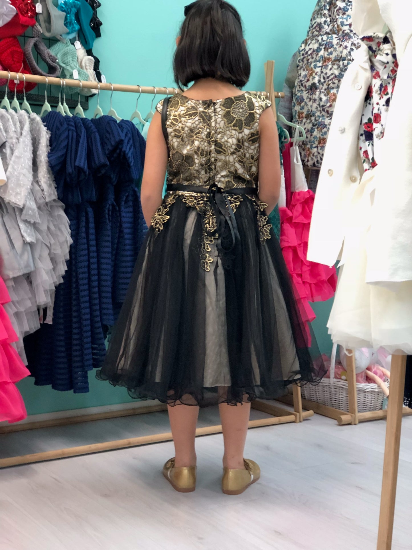 Mary’s Black & Gold Dress