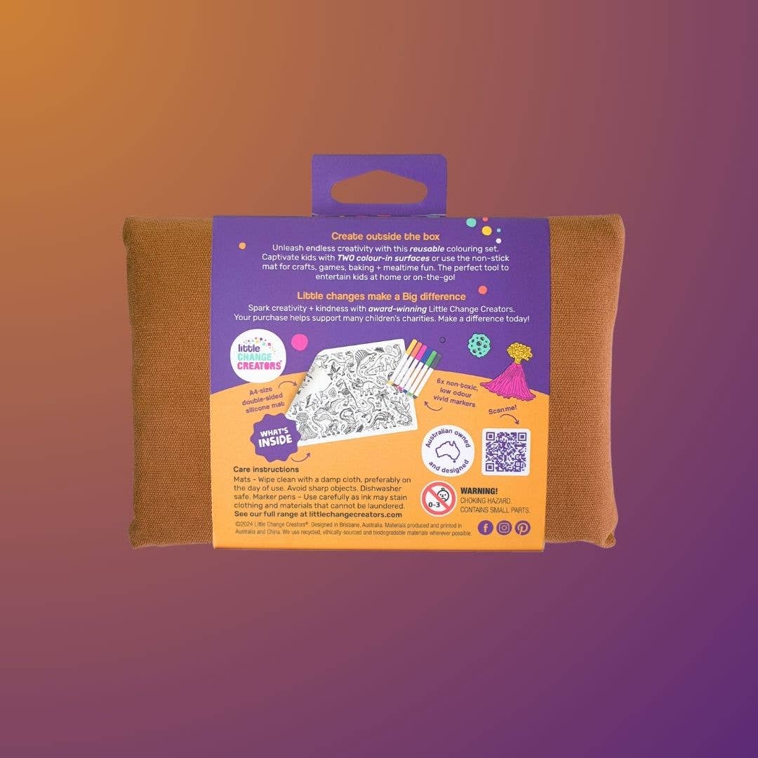 ROAR! Pocket Reusable Colouring Mat