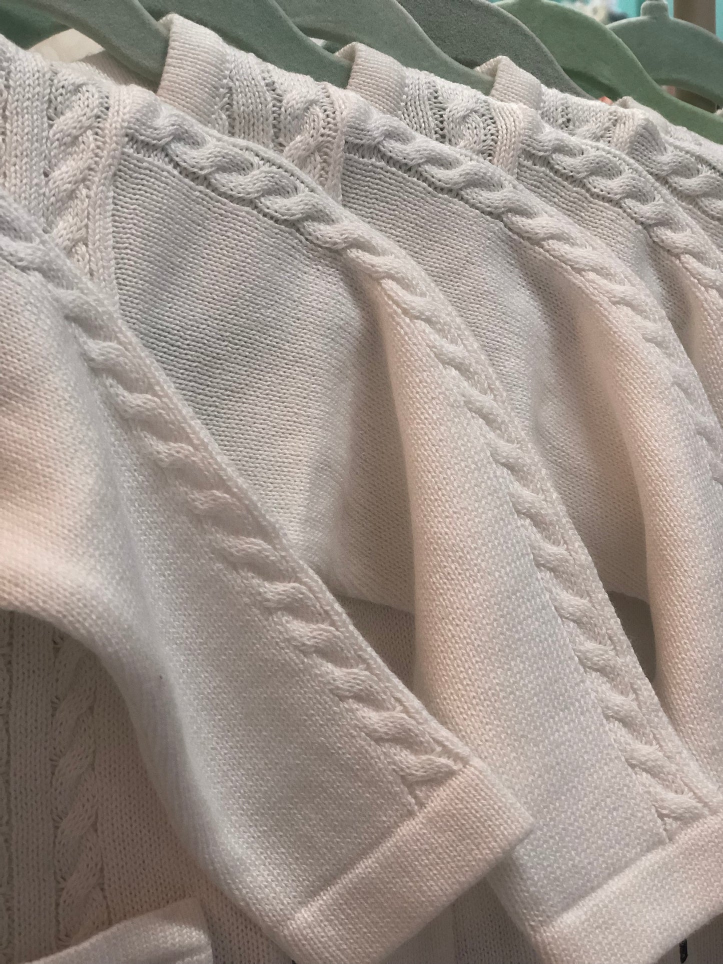 Korango Cable Cardigan White