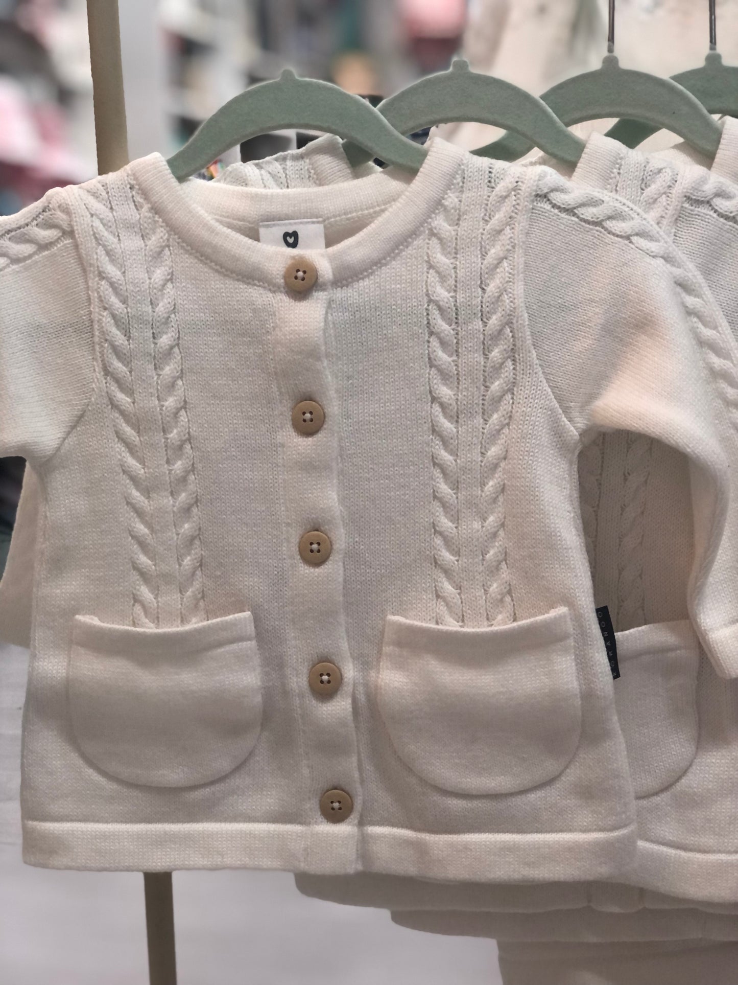 Korango Cable Cardigan White