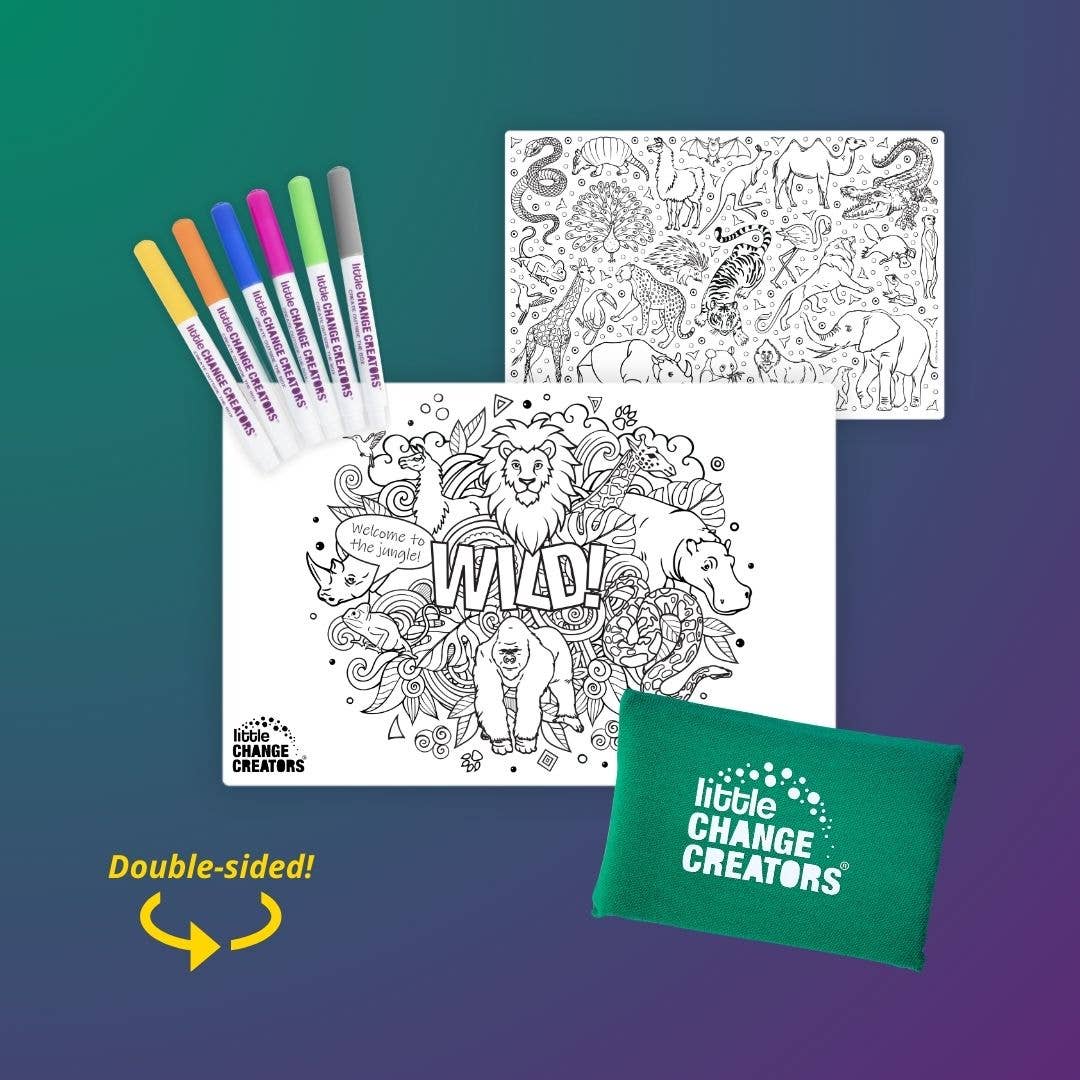 WILD! Pocket Reusable Colouring Mat