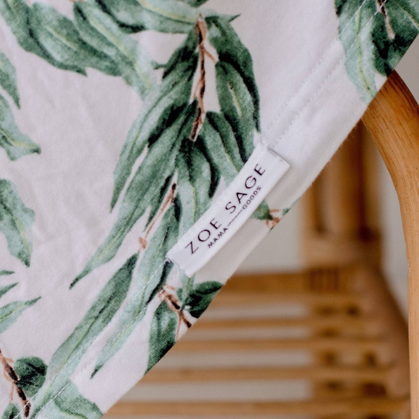 Stretchy Baby Swaddle Wrap - Blue Gum Leaf