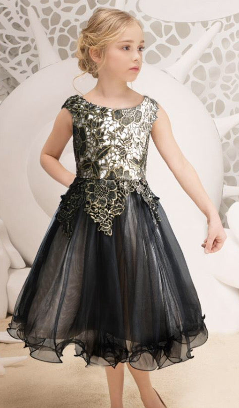 Mary’s Black & Gold Dress