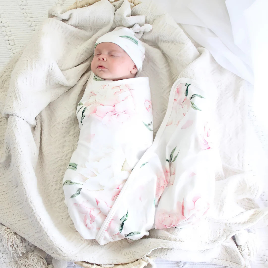 Jersey Swaddles with Matching Headpieces
