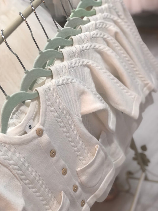 Korango Cable Cardigan White