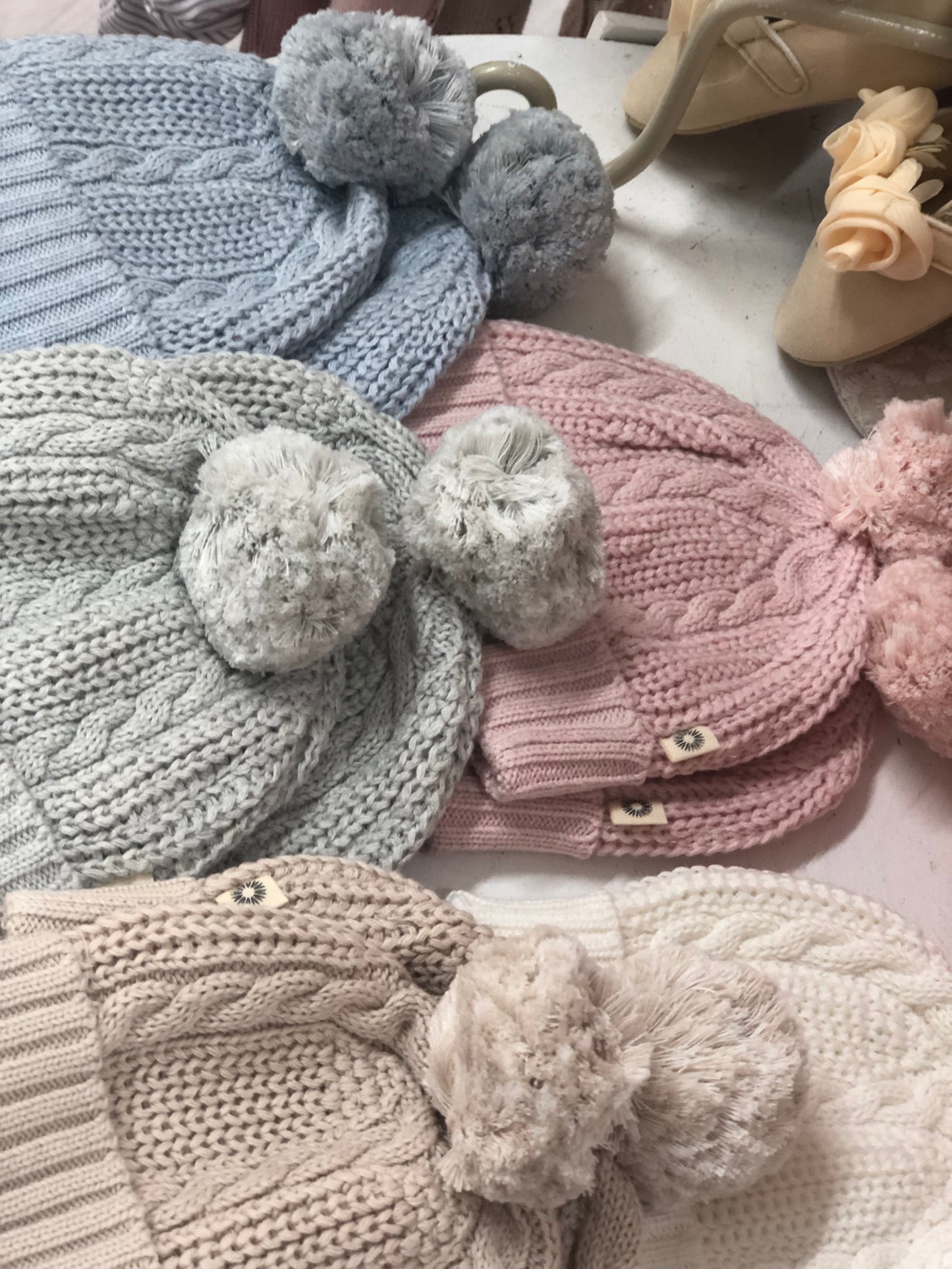 Jujo Baby Cable Pompom Beanie Collection