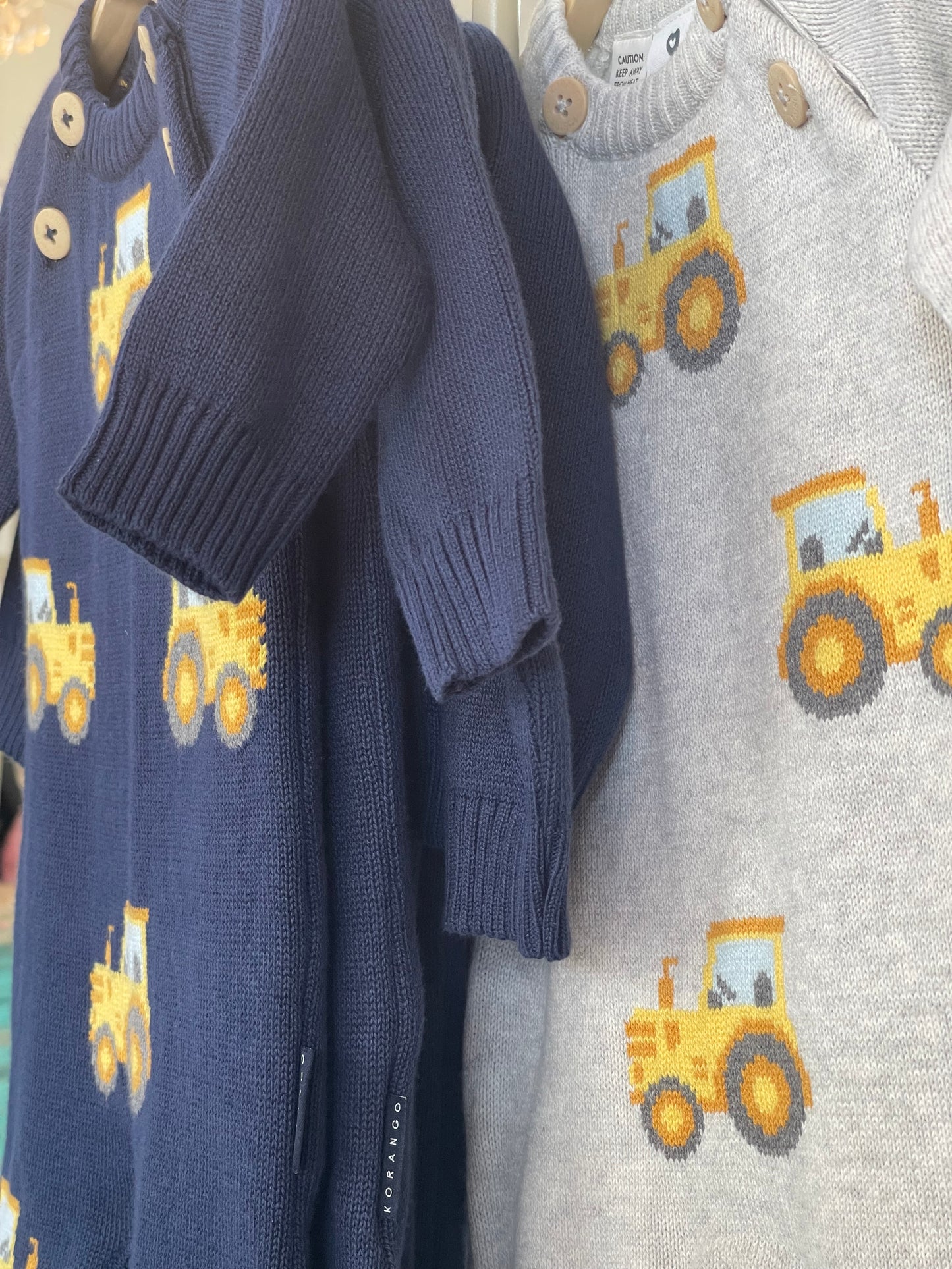 Korango Tractor Knit Romper