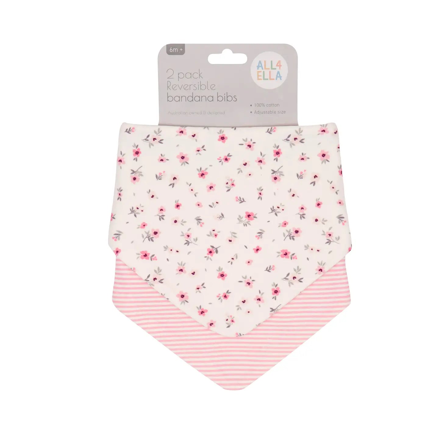 Bandana Bibs 2 Pack Reversible Assorted Designs
