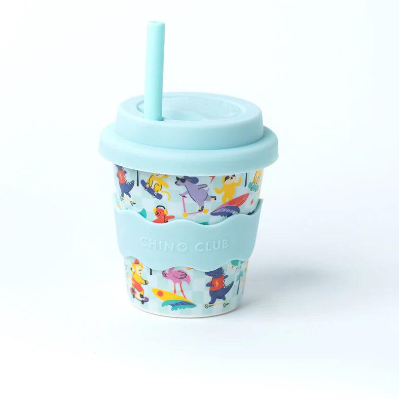 Baby Chino Bamboo Reusable 4oz/8oz Cups & Straws from