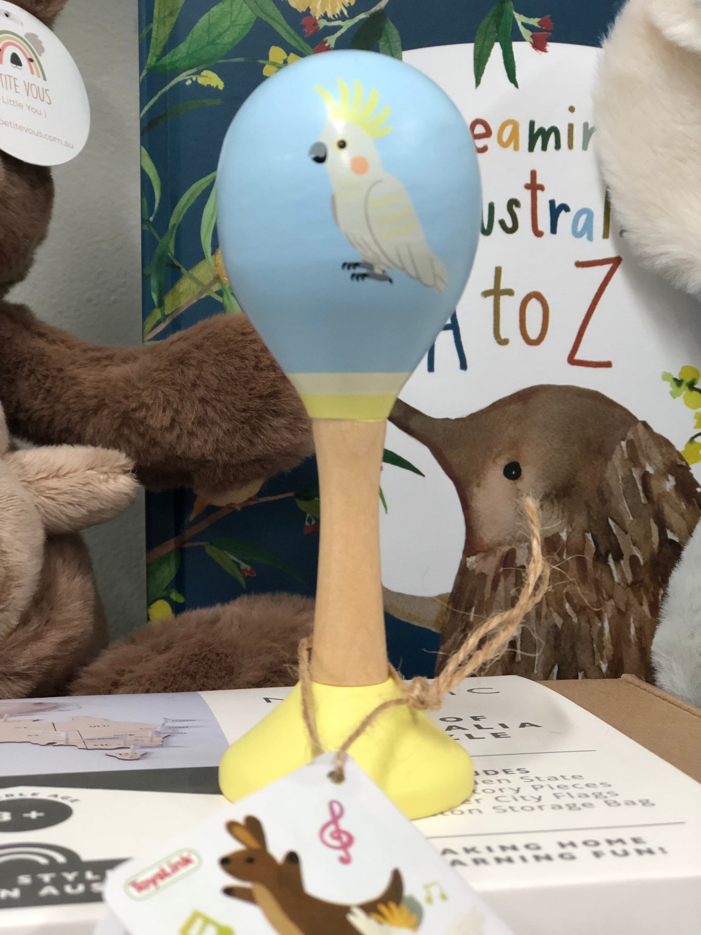 Aussie Animal Wooden Maracas