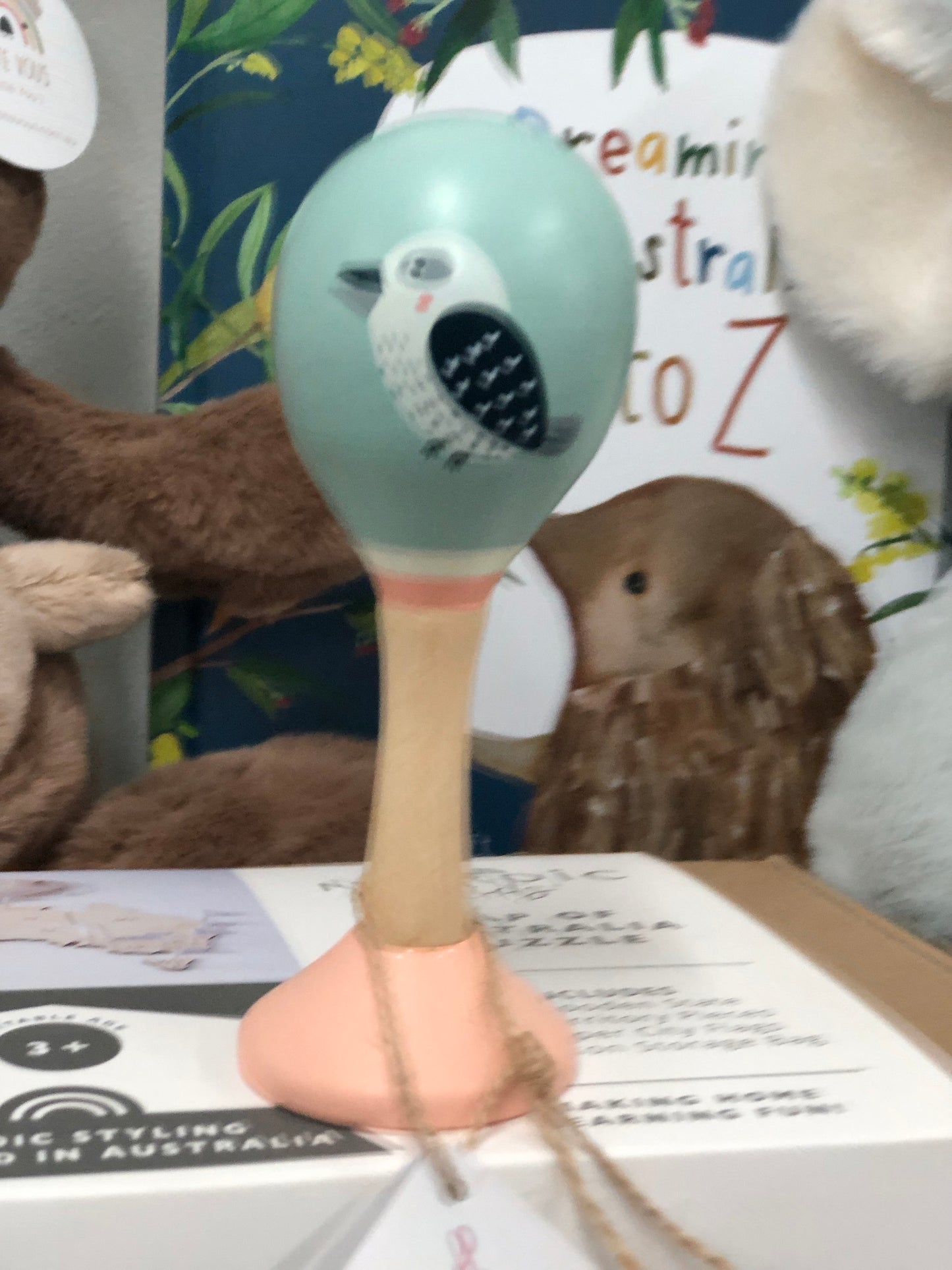 Aussie Animal Wooden Maracas