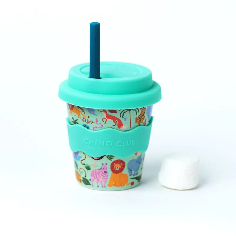 Baby Chino Bamboo Reusable 4oz/8oz Cups & Straws from