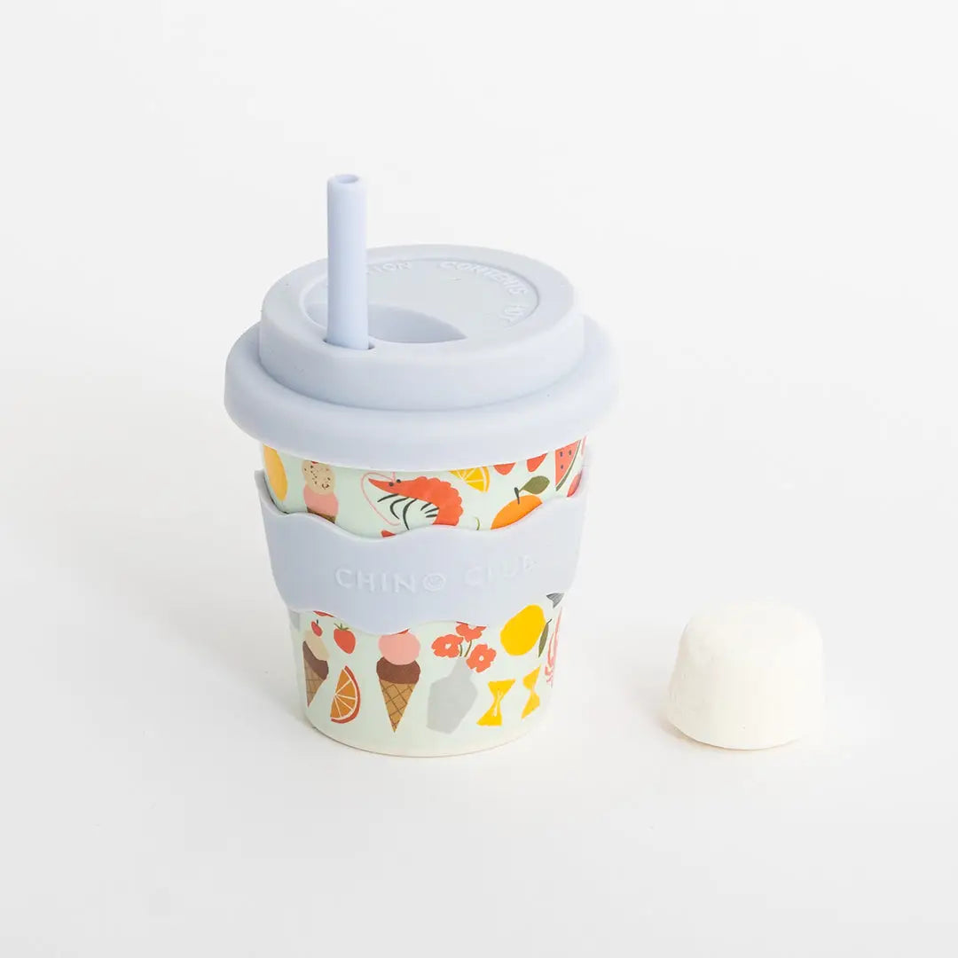 Baby Chino Bamboo Reusable 4oz/8oz Cups & Straws from