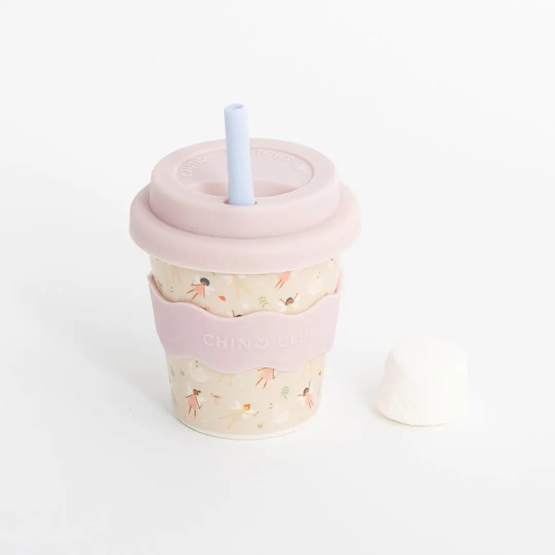 Baby Chino Bamboo Reusable 4oz/8oz Cups & Straws from