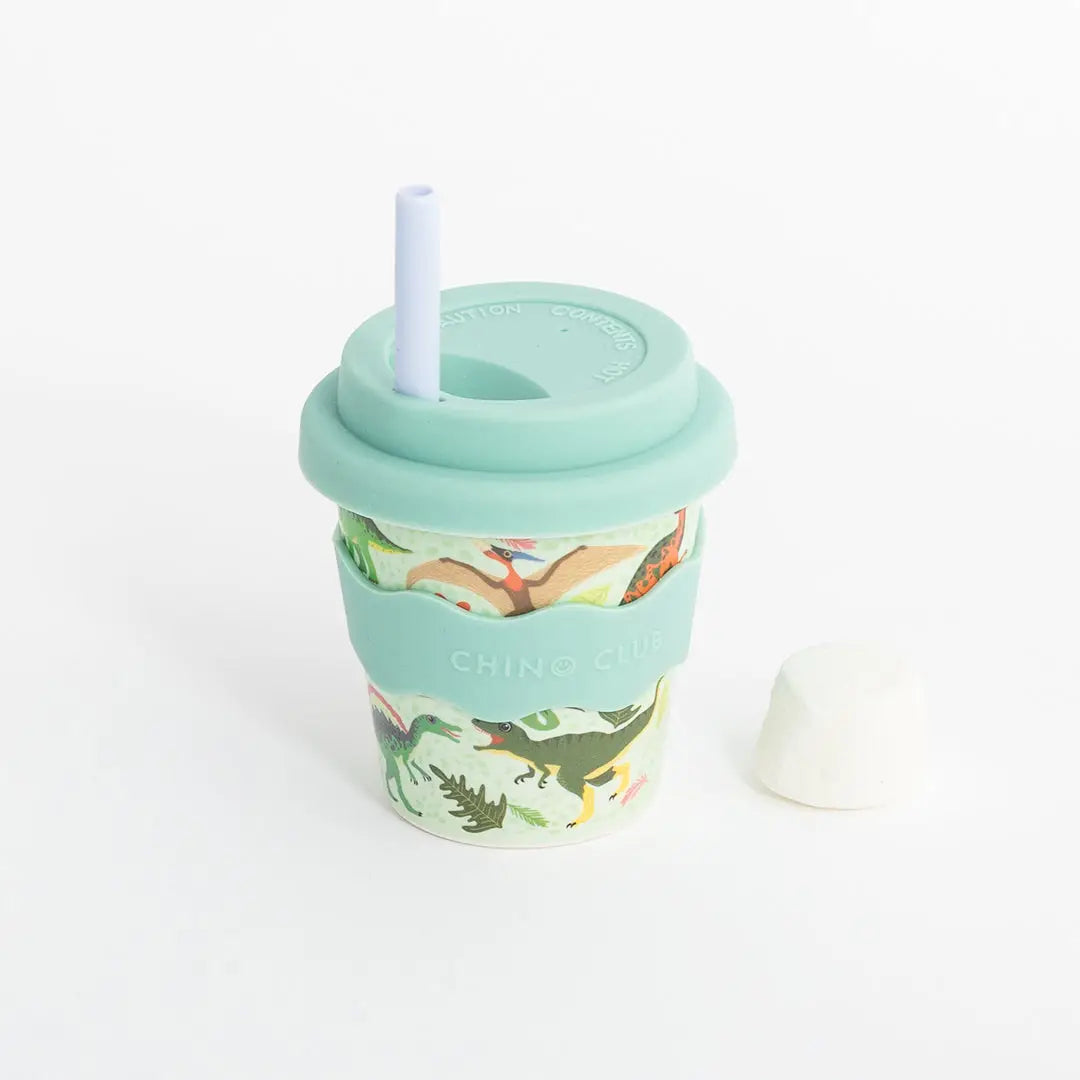 Baby Chino Bamboo Reusable 4oz/8oz Cups & Straws from