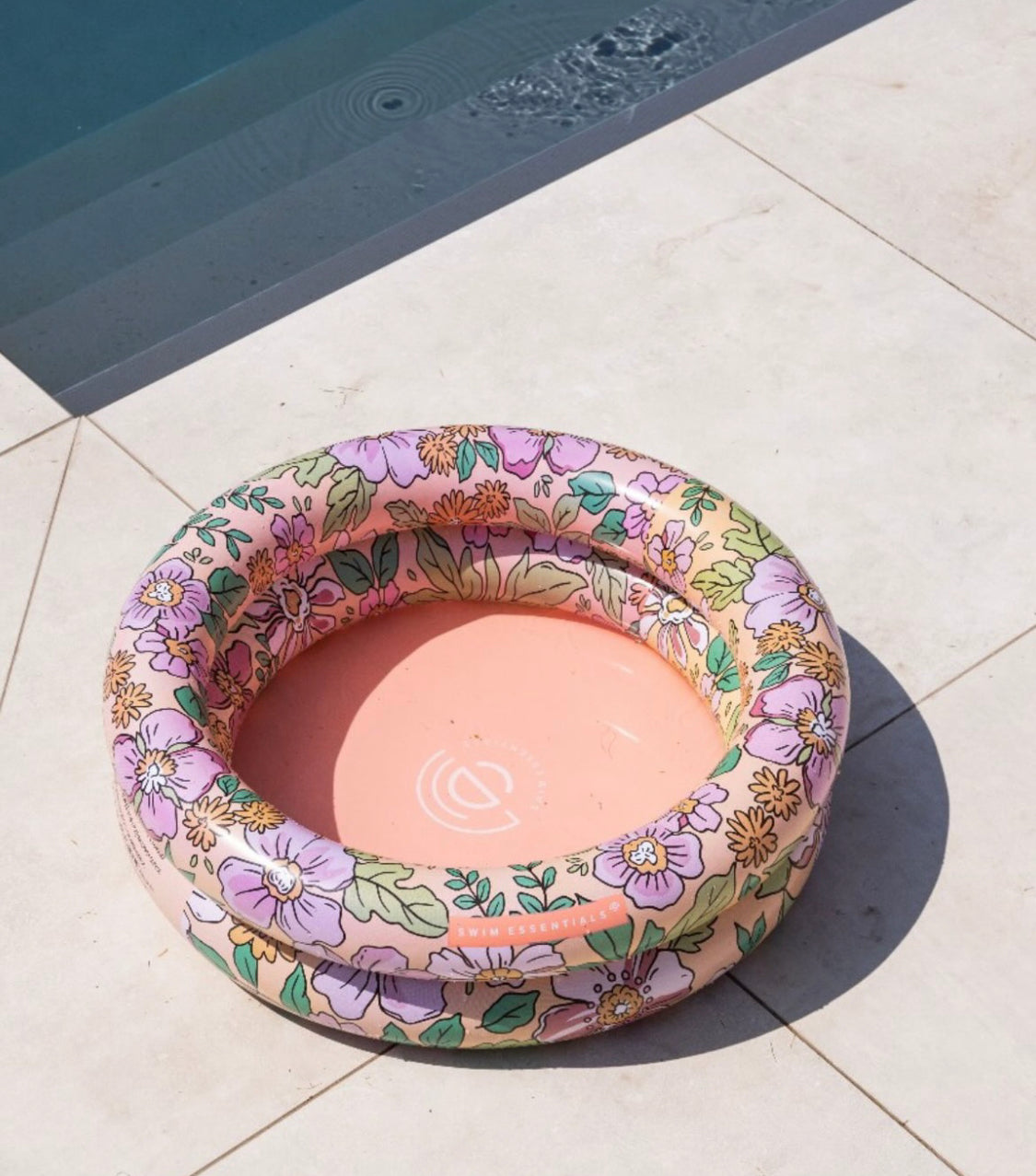 Swim Essentials Inflatable Kids Pool, Pink Blossom, 60cm