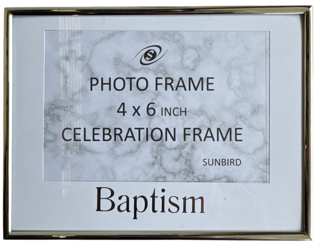 Baptism Silver Photo Frame 4x6”