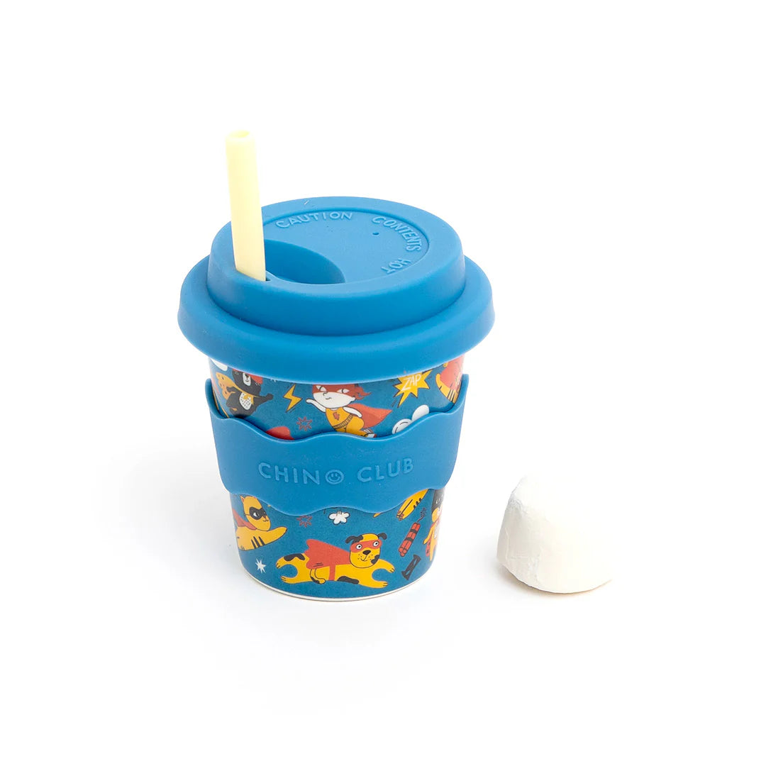 Baby Chino Bamboo Reusable 4oz/8oz Cups & Straws from