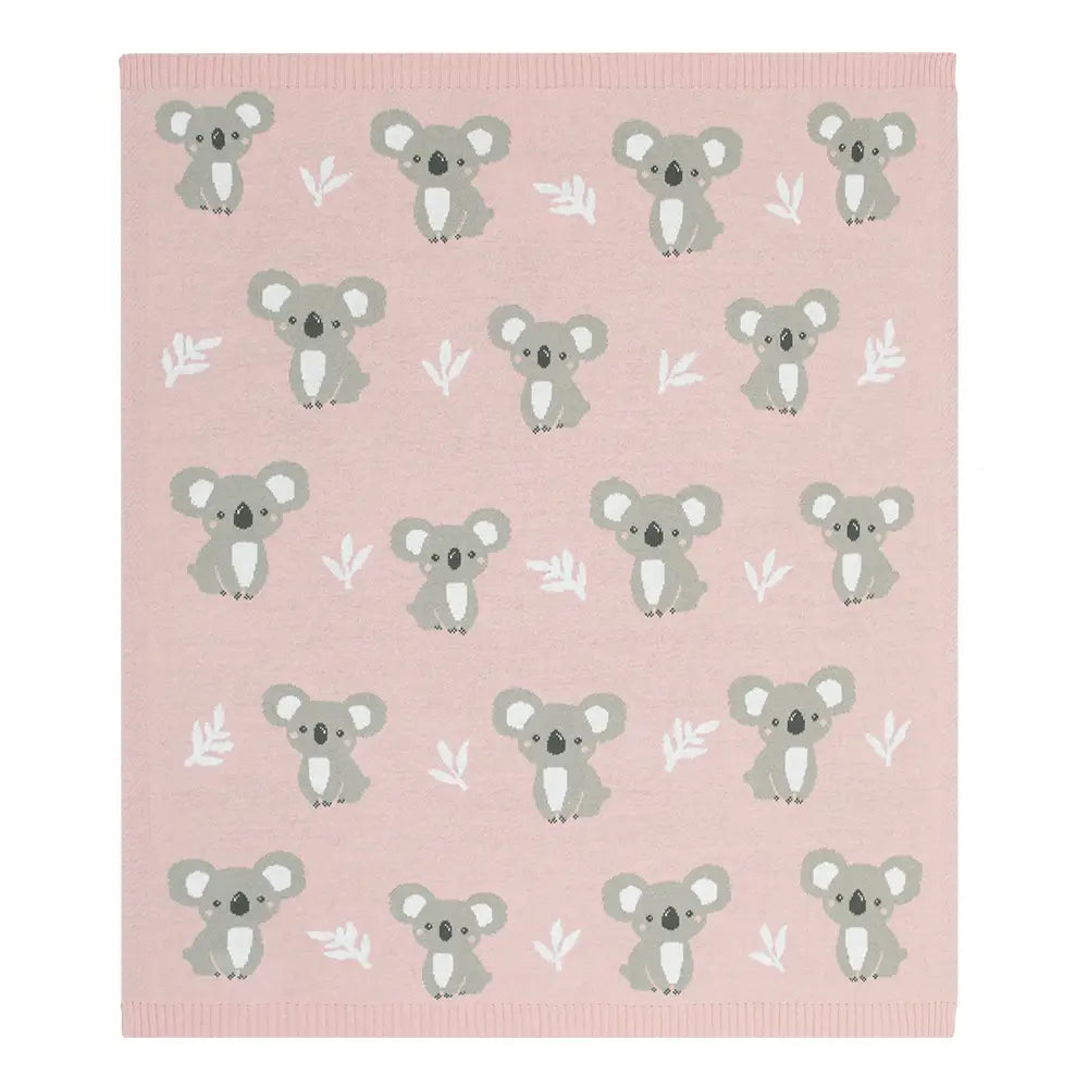 Australiana Baby Blanket - Koala/Pink