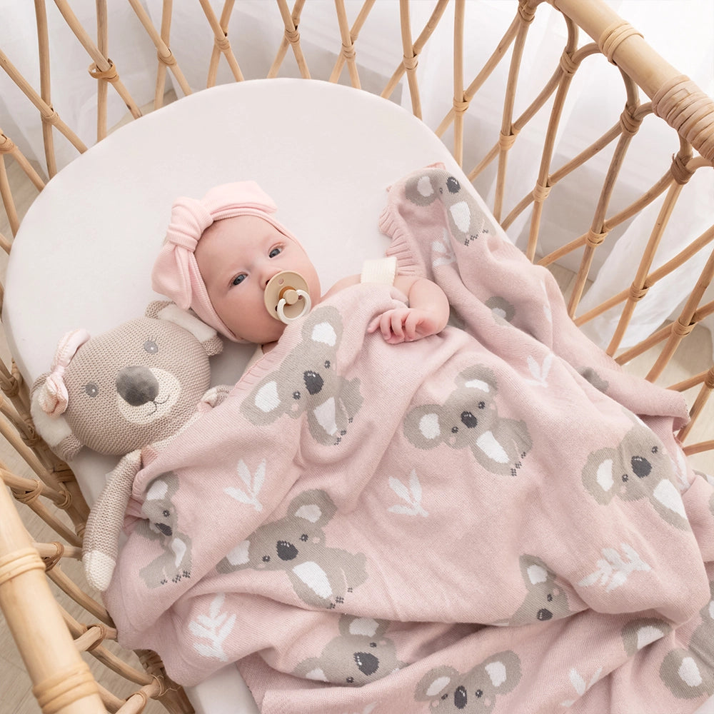 Australiana Baby Blanket - Koala/Pink