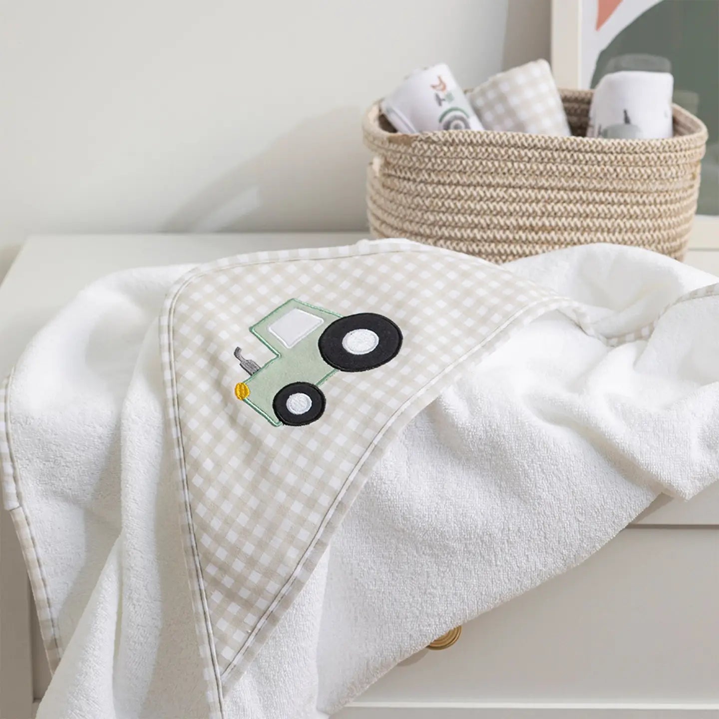 Tractor Hooded Towel