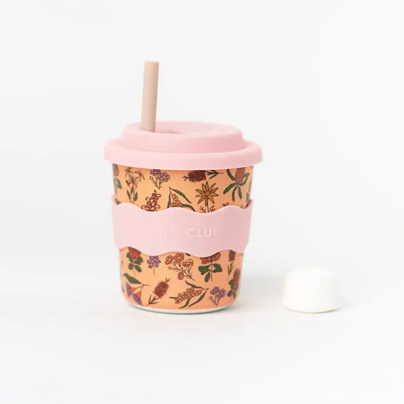 Baby Chino Bamboo Reusable 4oz/8oz Cups & Straws from
