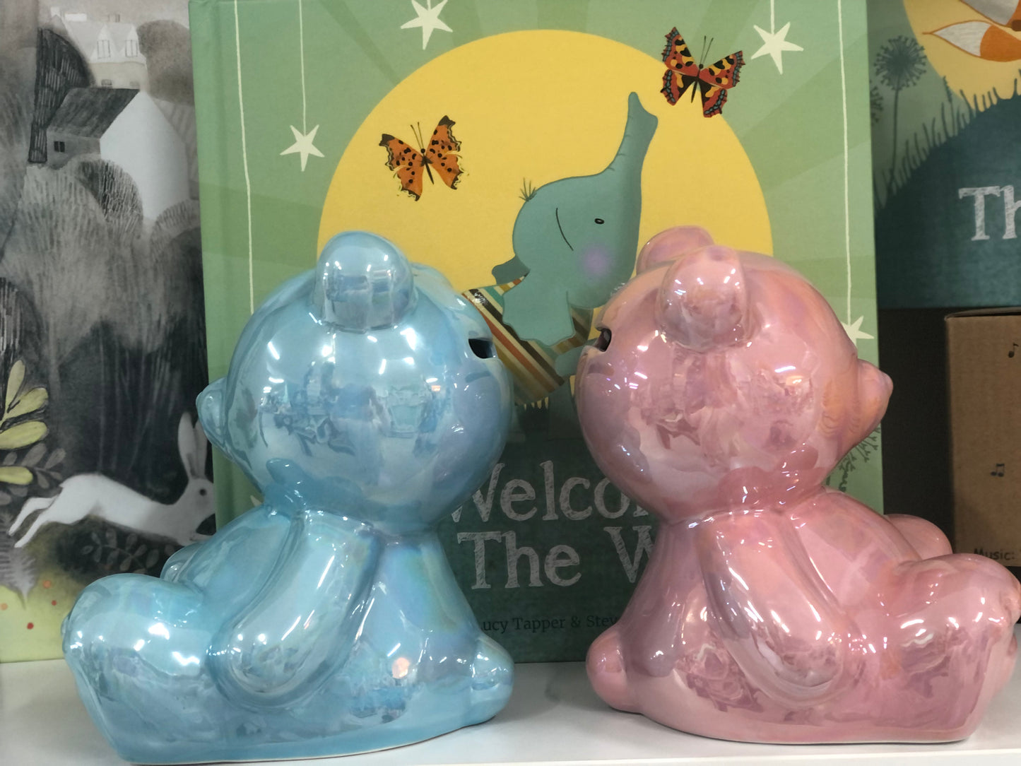 Pearl Teddy Bear Money Box 14cm