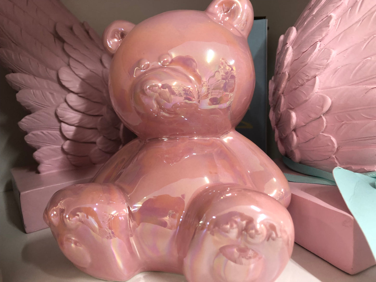 Pearl Teddy Bear Money Box 14cm
