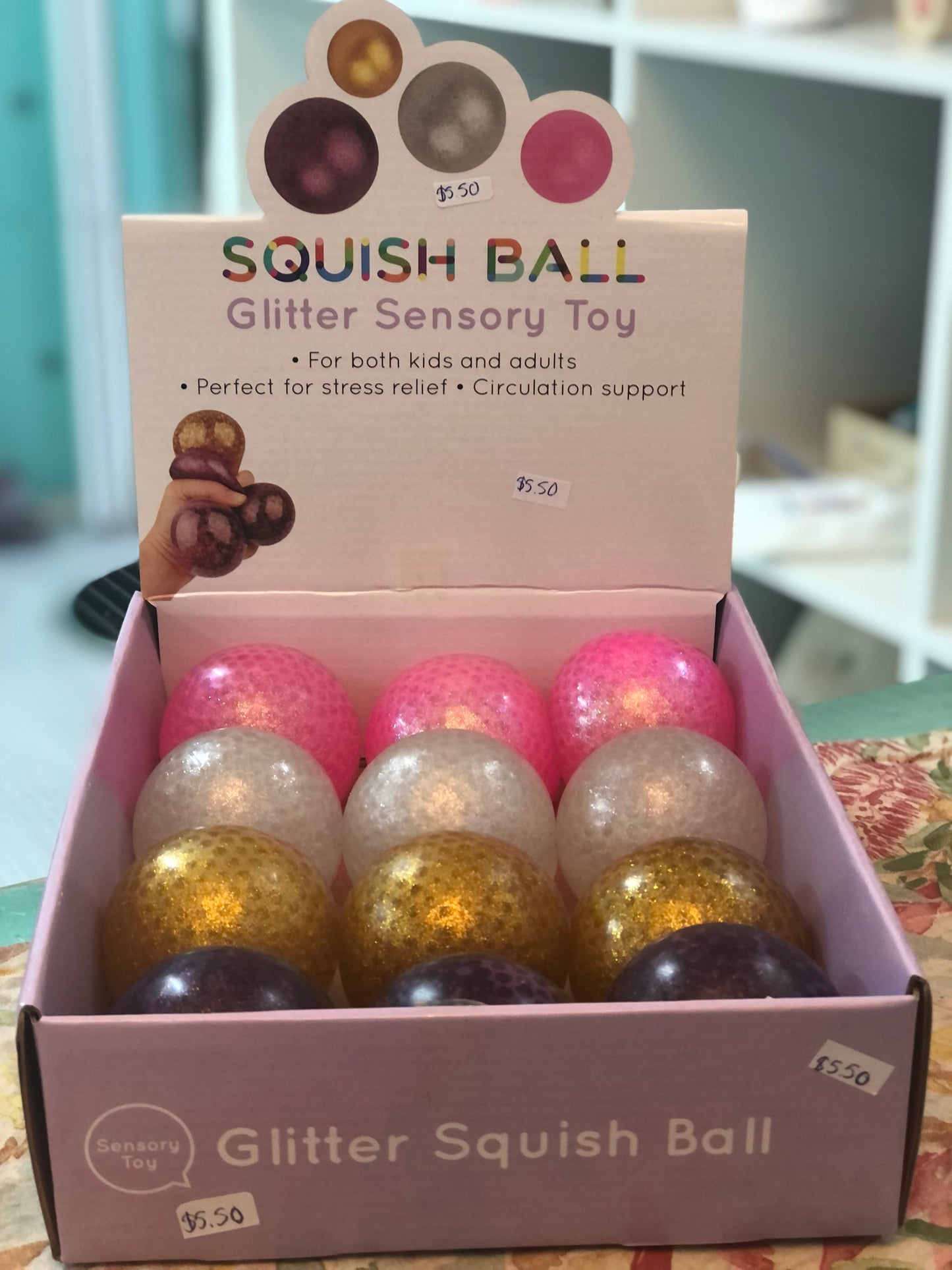 Squish Ball Glitter Sensory Toy