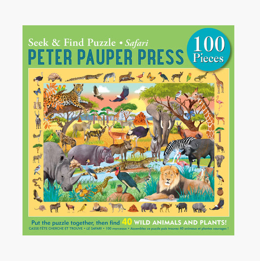 Safari Seek & Find 100-Piece Jigsaw Puzzle