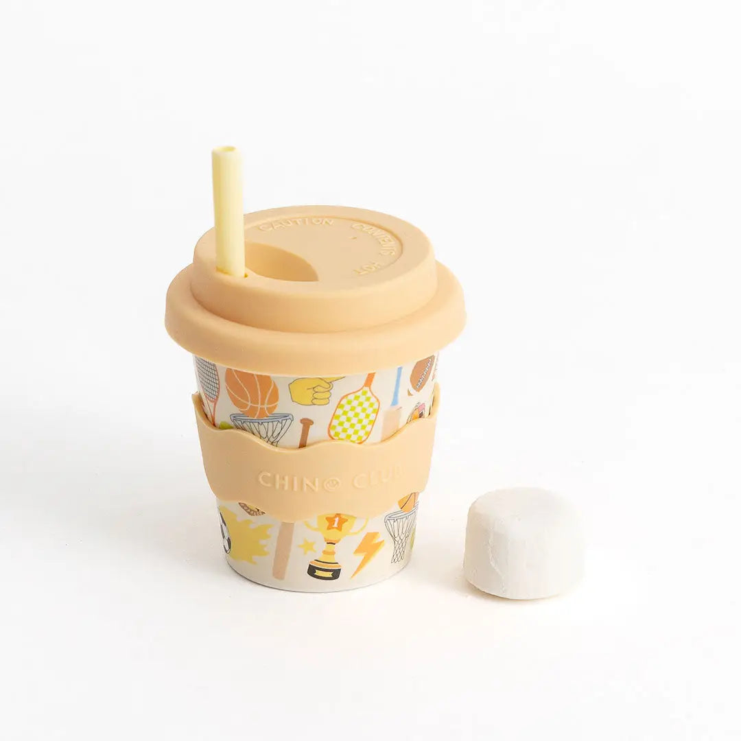 Baby Chino Bamboo Reusable 4oz/8oz Cups & Straws from