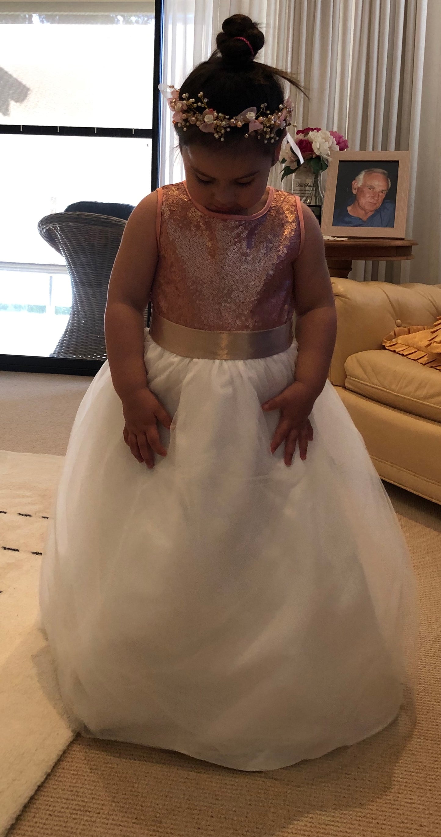 Girls Glitter Dress - Gold and Rose Gold available