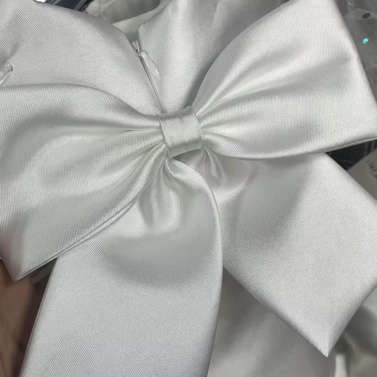 Sadie’s Satin & Bows Dress available in Pink or White