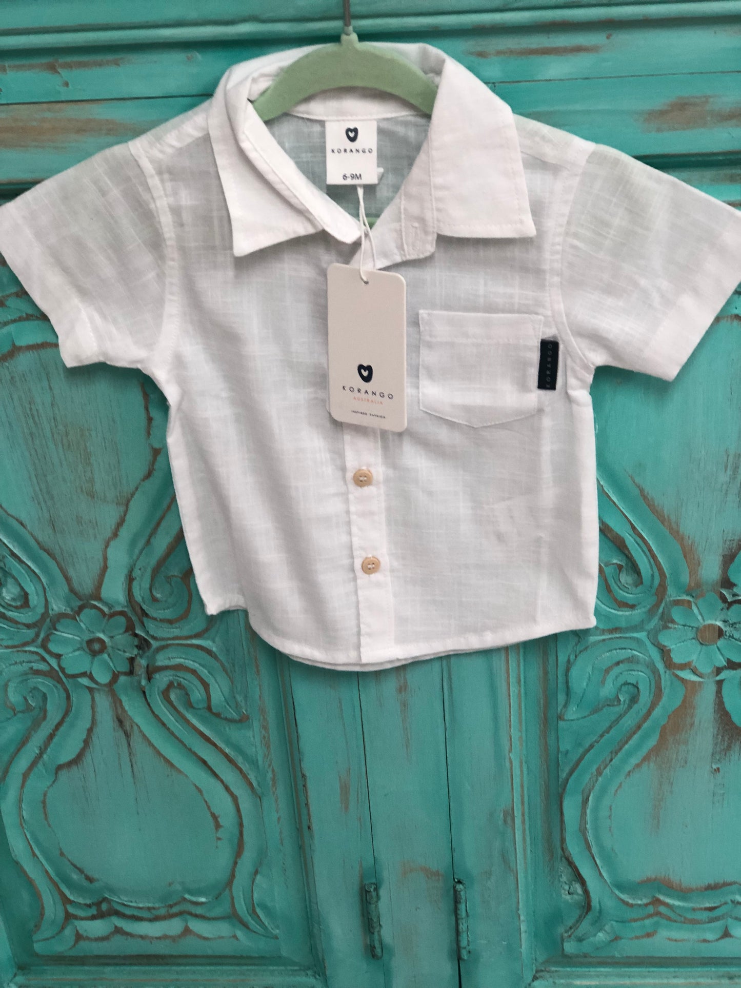 Korango Short Sleeve White Shirt