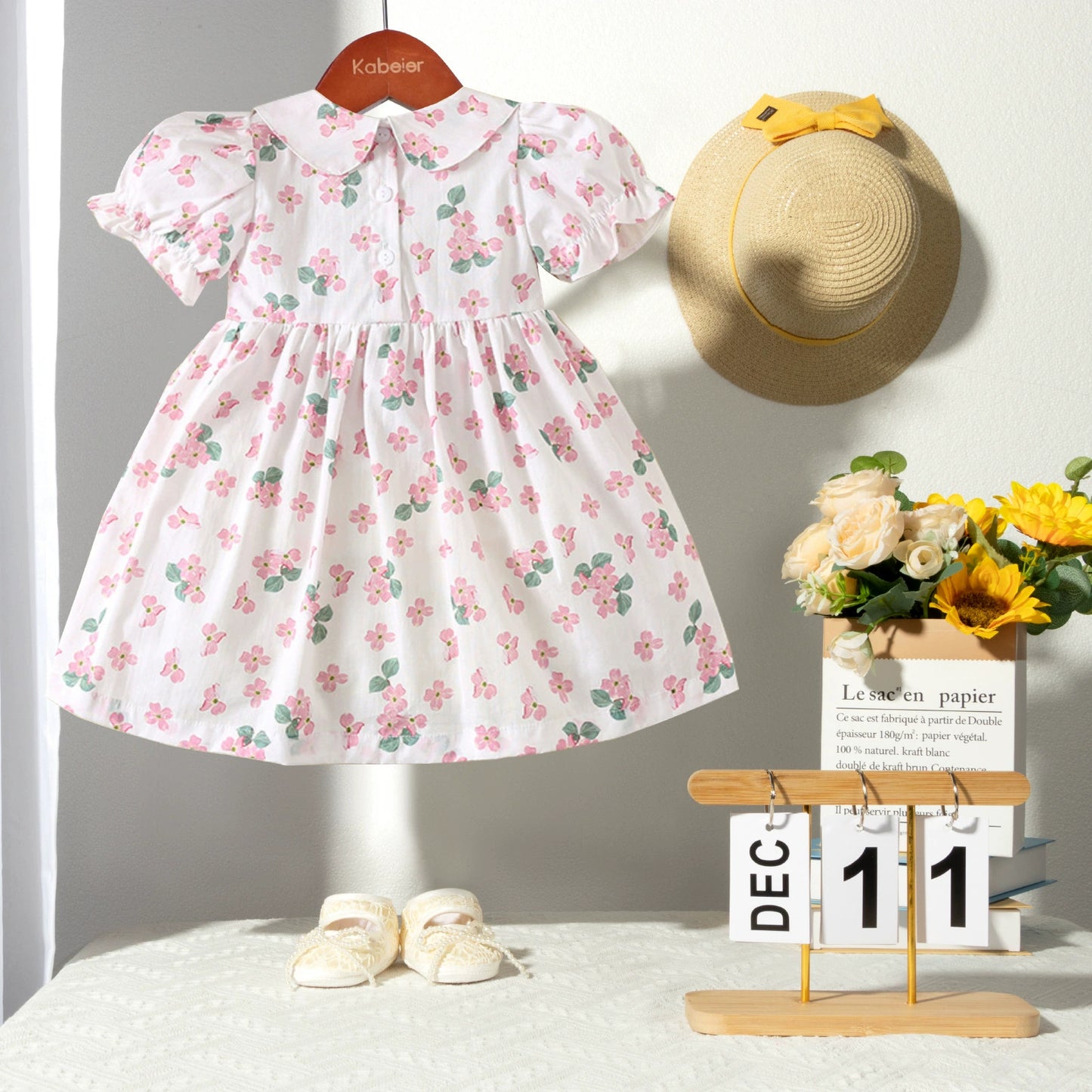 Spring Flower Smocked Dress