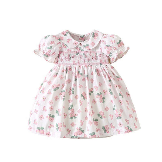 Spring Flower Smocked Dress