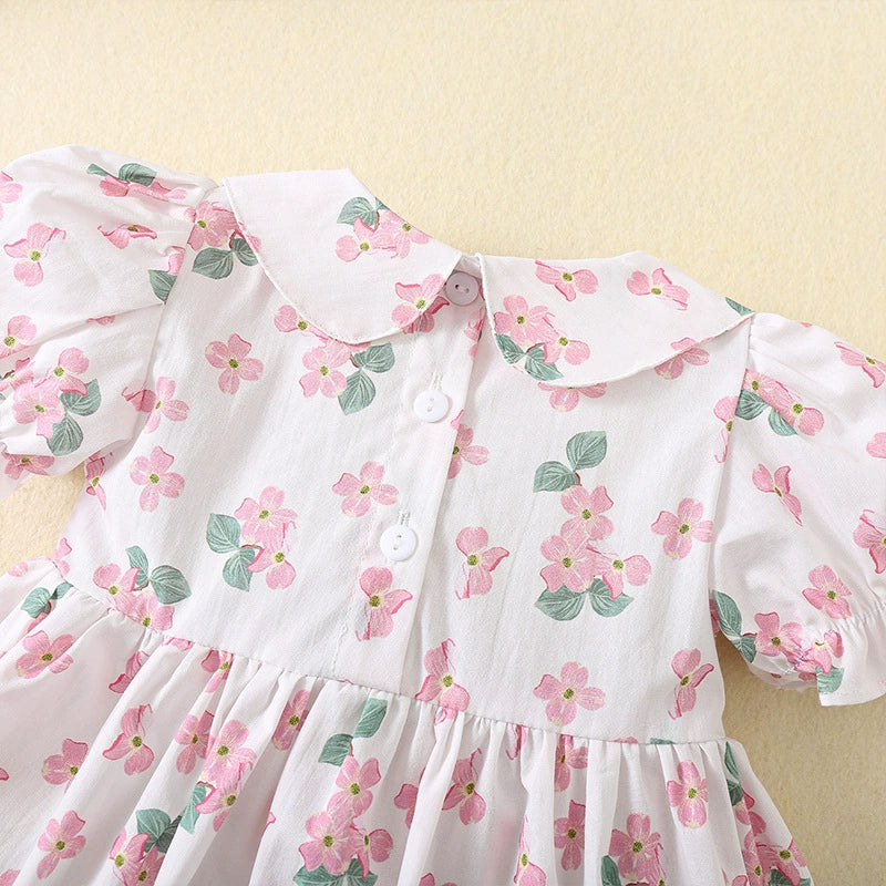 Spring Flower Smocked Dress