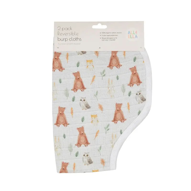 All4Ella 2 Pack Reversible Burp Cloth Collection