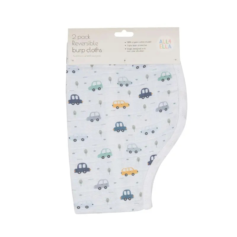 All4Ella 2 Pack Reversible Burp Cloth Collection
