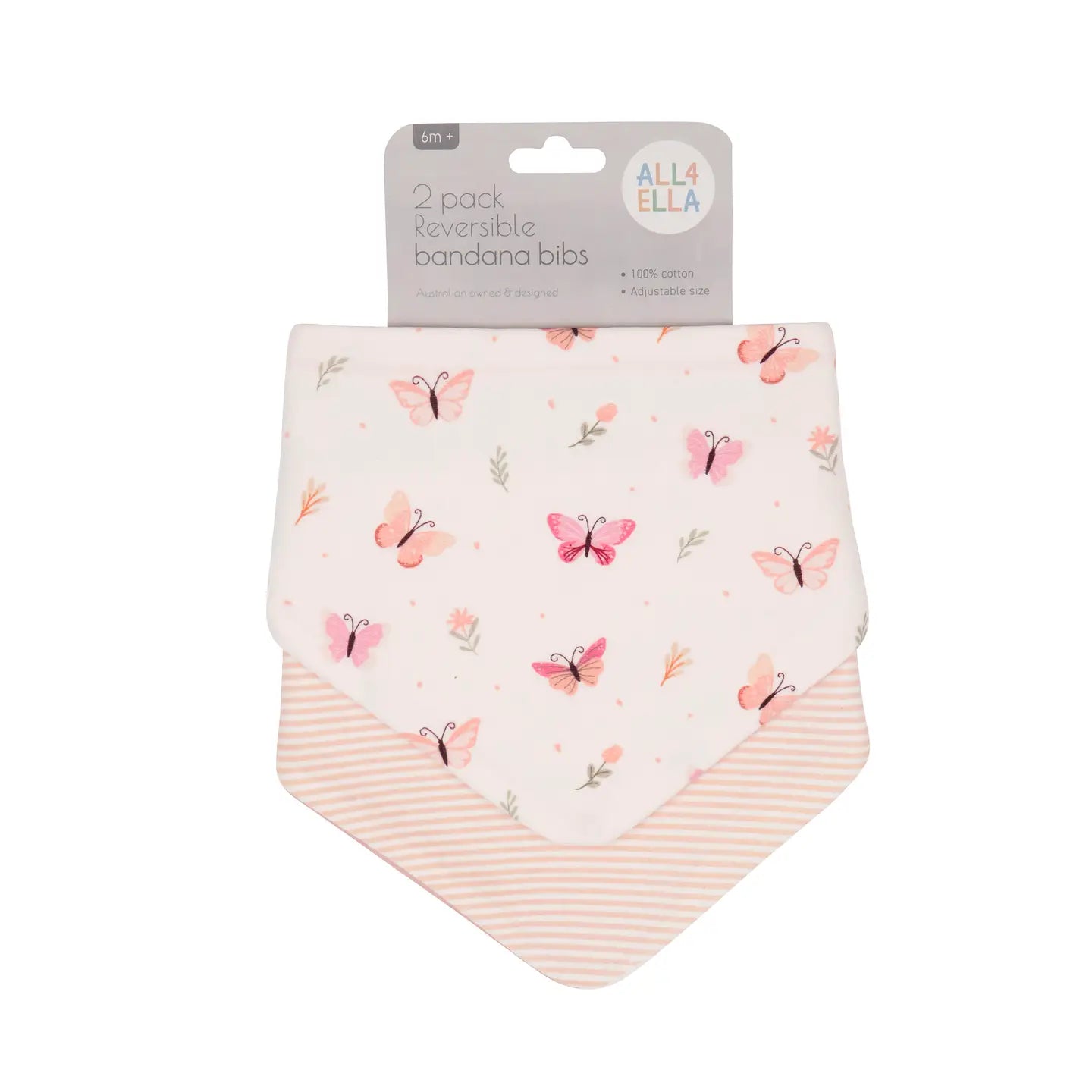Bandana Bibs 2 Pack Reversible Assorted Designs